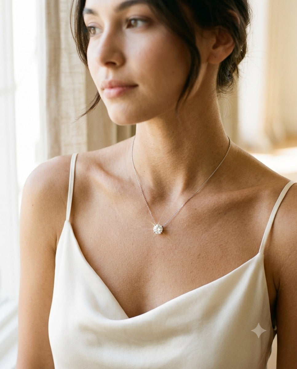 Diamond pendant necklaces