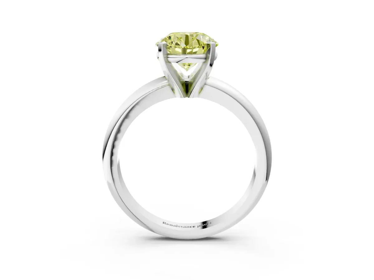 Round Green Sapphire Leaf Eternity Band with Bezel Setting Platinum