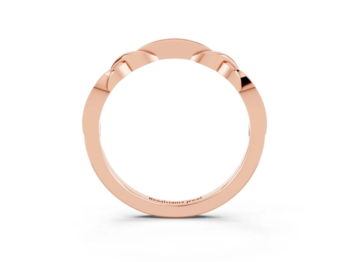 Twisted Marquise Citrine Pavé Band with Shared Prong Setting Rose gold