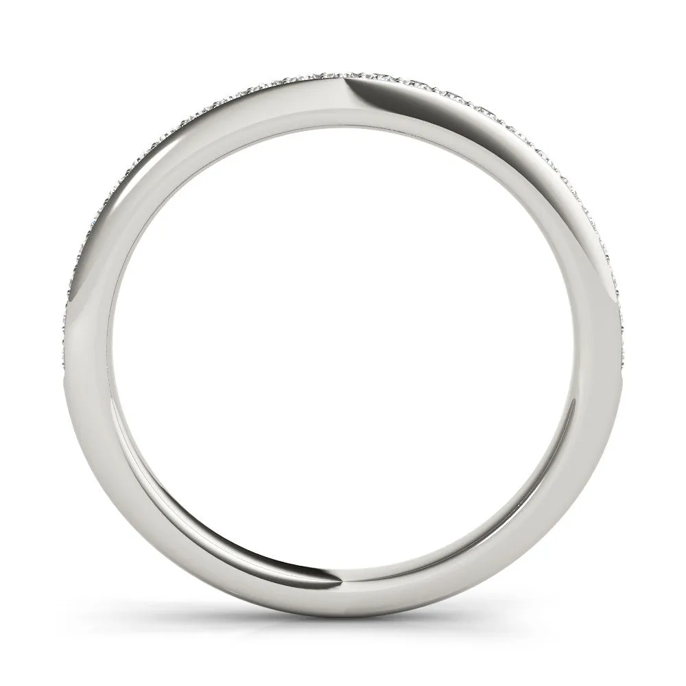 Pavé Round Diamond Eternity Band White gold