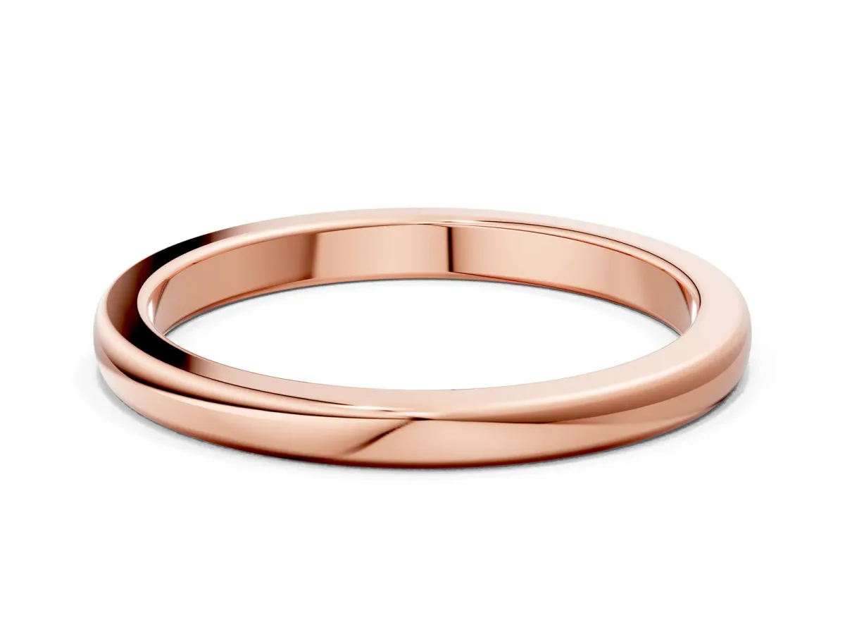 Classic Plain Metal Band Rose gold