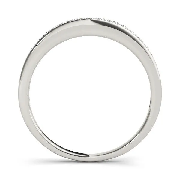 Channel-Set Round Diamond Half Eternity Band Platinum