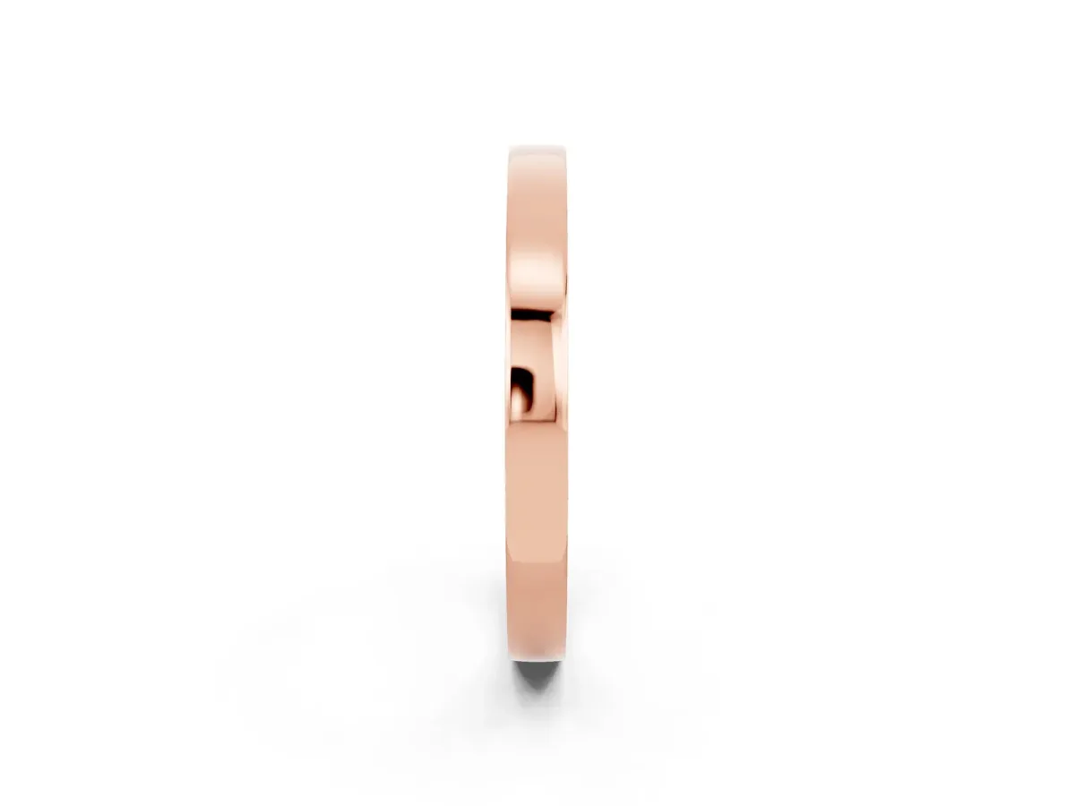 Pavé Round Blue Sapphire Channel Set Band Rose gold