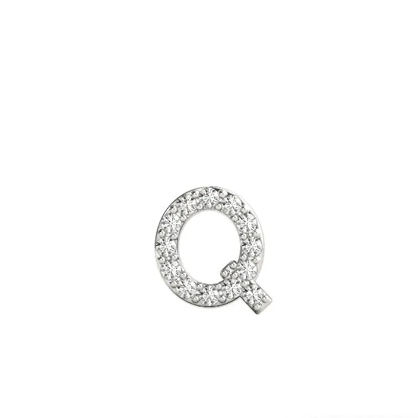 Pavé Round Diamond Prong Setting Pendant Silver