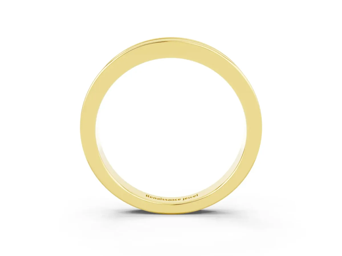 Channel Set Round Pink Sapphire Eternity Band Yellow gold