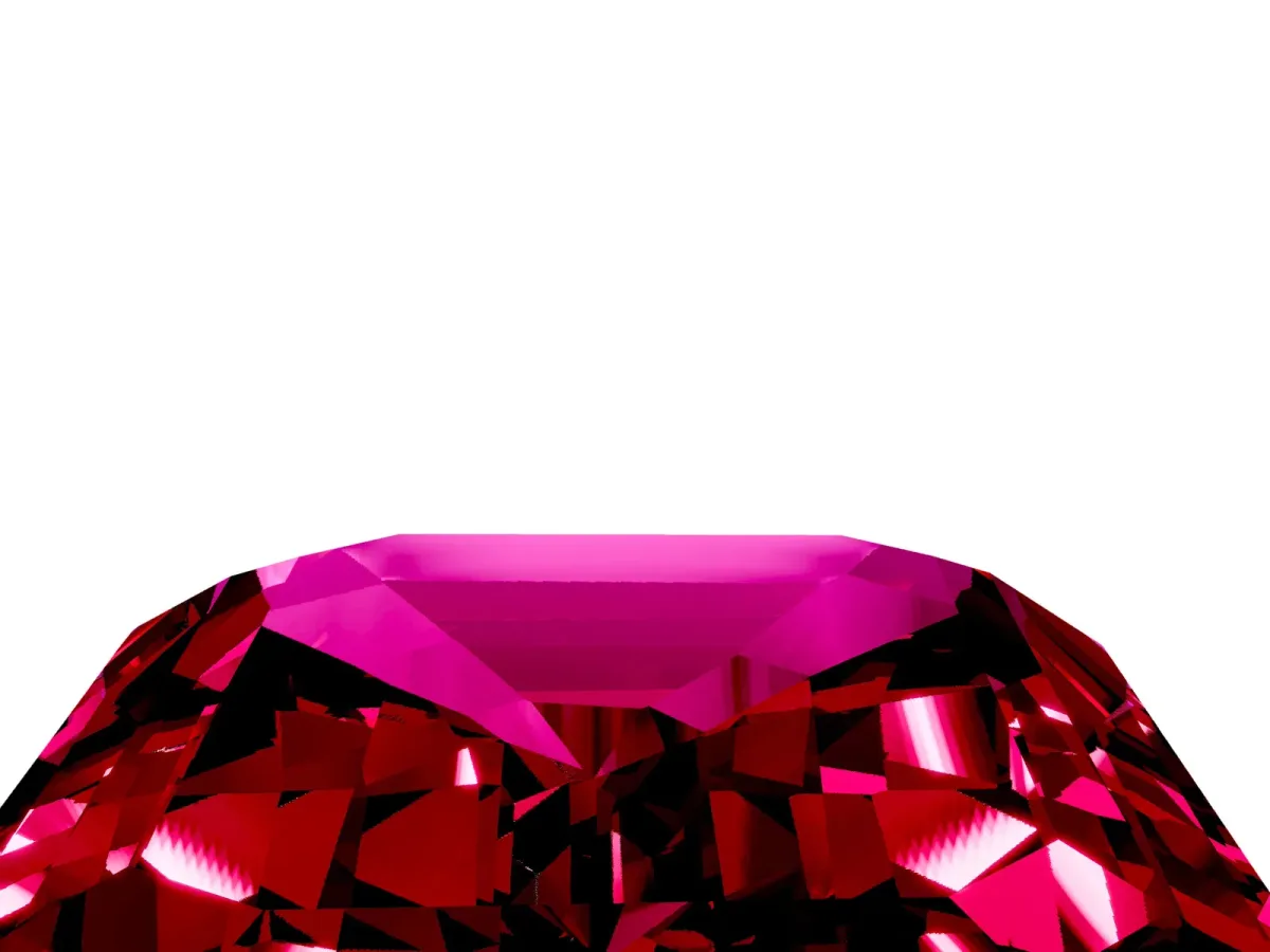 Emerald Cut Garnet Solitaire Twisted Band with Round Accents and Prong Setting Silver