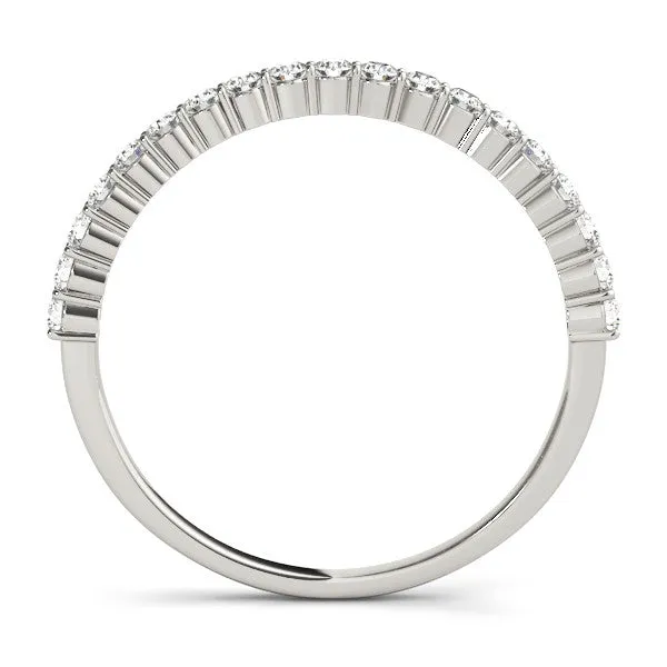 Round Diamond Prong Set Eternity Band White gold