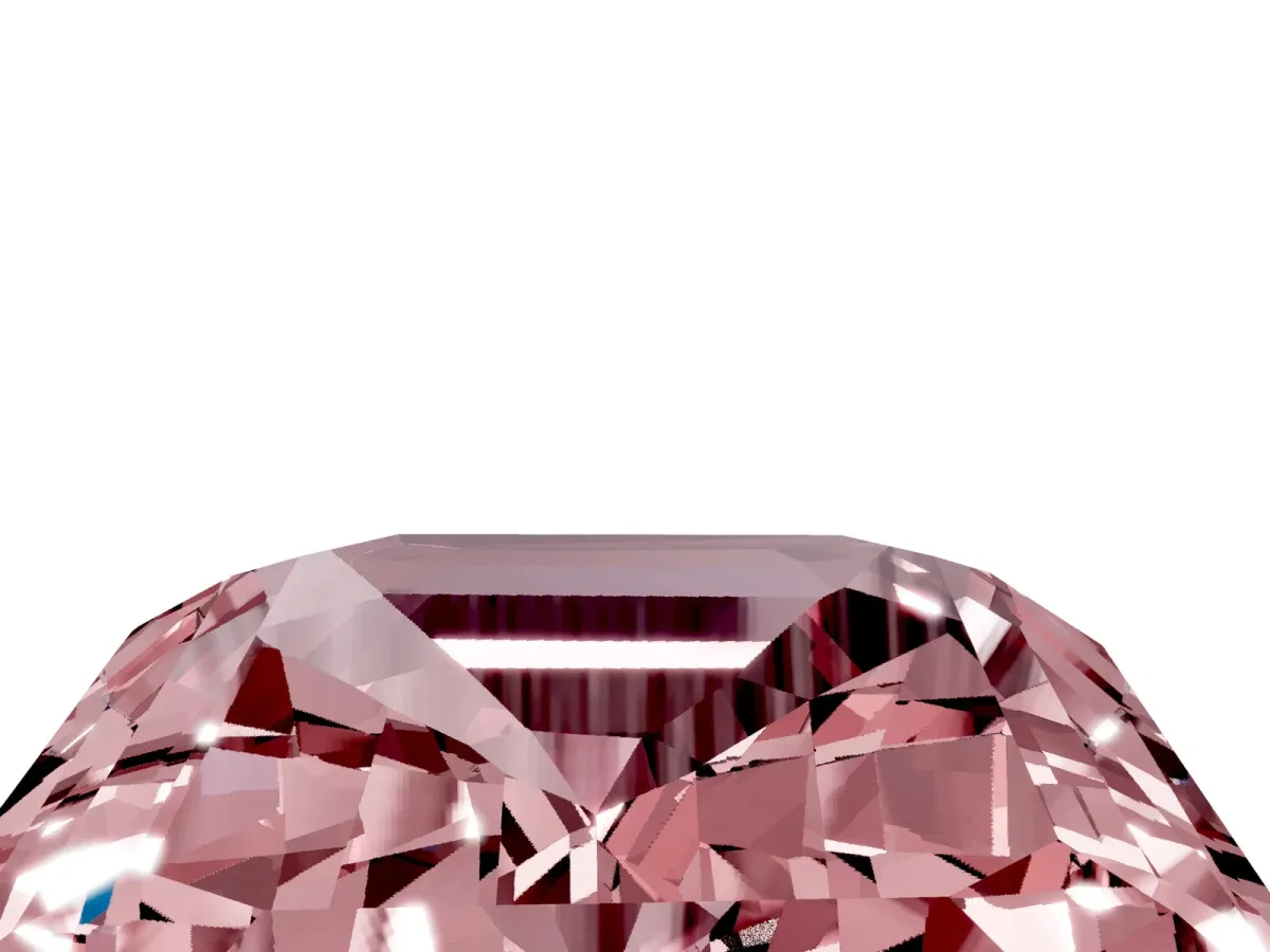 Emerald Cut Morganite Solitaire Twisted Band with Round Accents and Prong Setting Silver