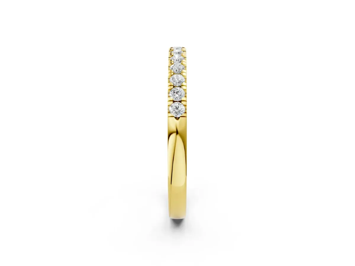 Round Diamond Pavé Eternity Band Yellow gold