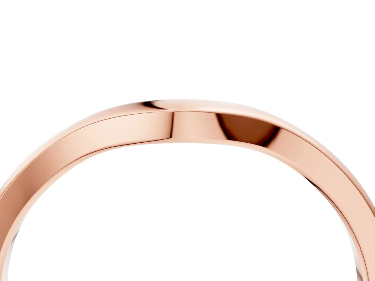 Curved Plain Band Rose gold