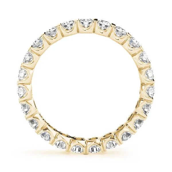 Round-Cut Diamond Eternity Band with Channel Setting Yellow gold