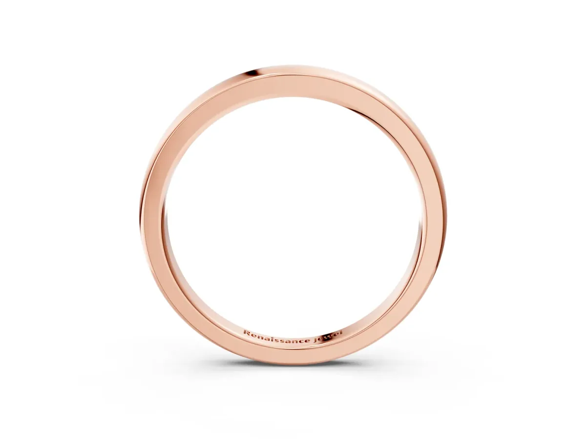 Classic Plain Metal Band Rose gold