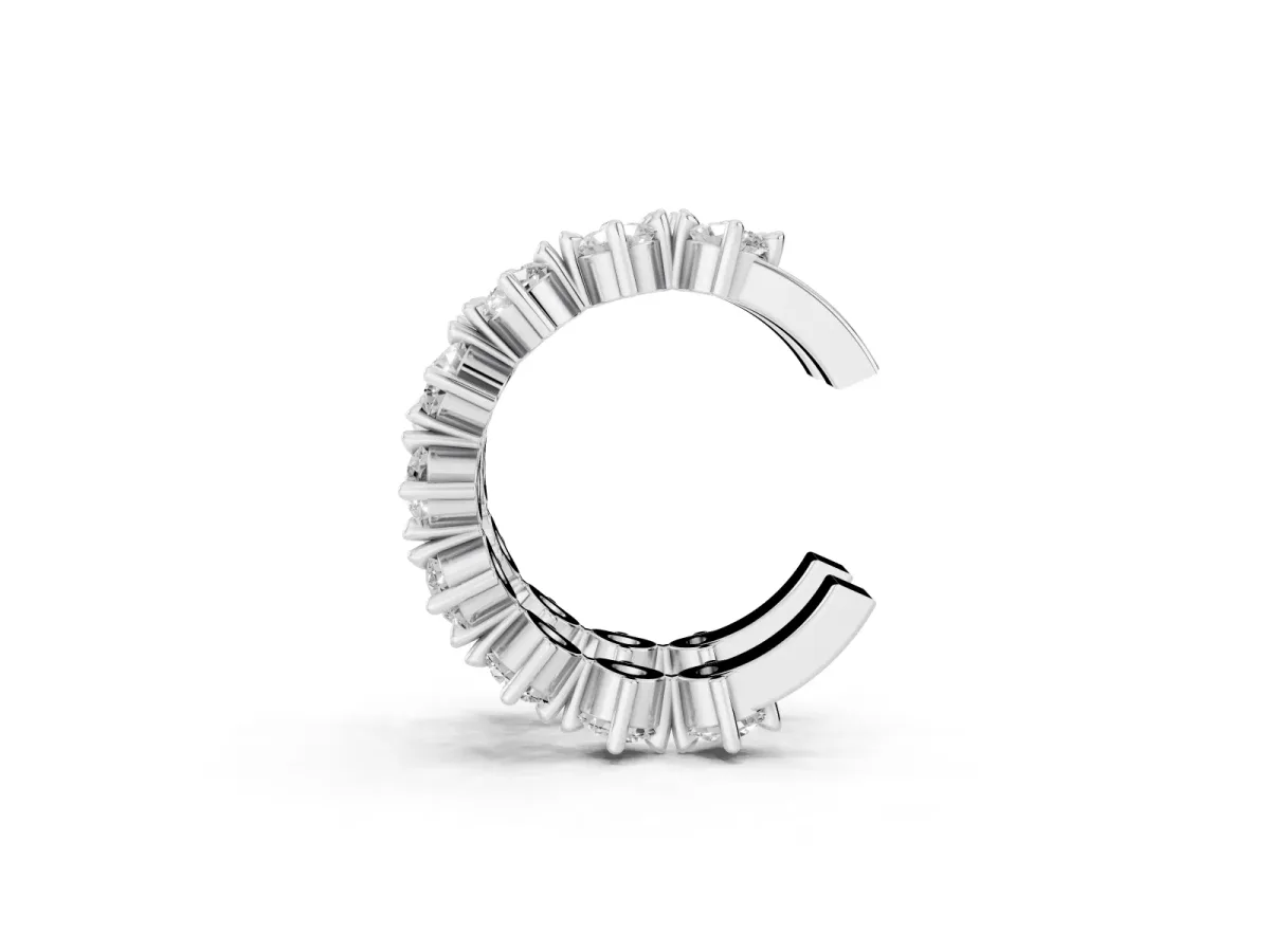 Round Diamond Starlight Ear Cuff White gold
