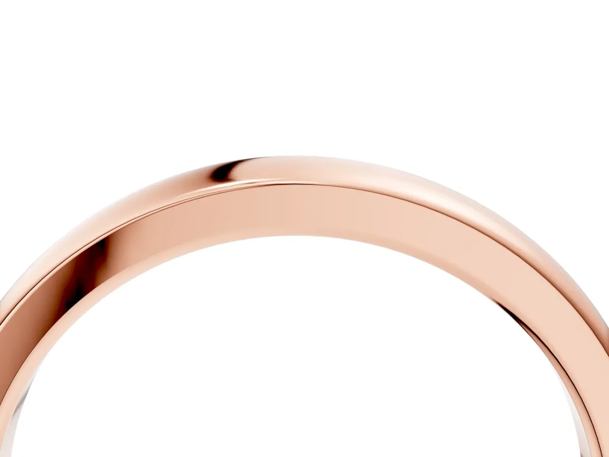 Classic Plain Metal Band Rose gold