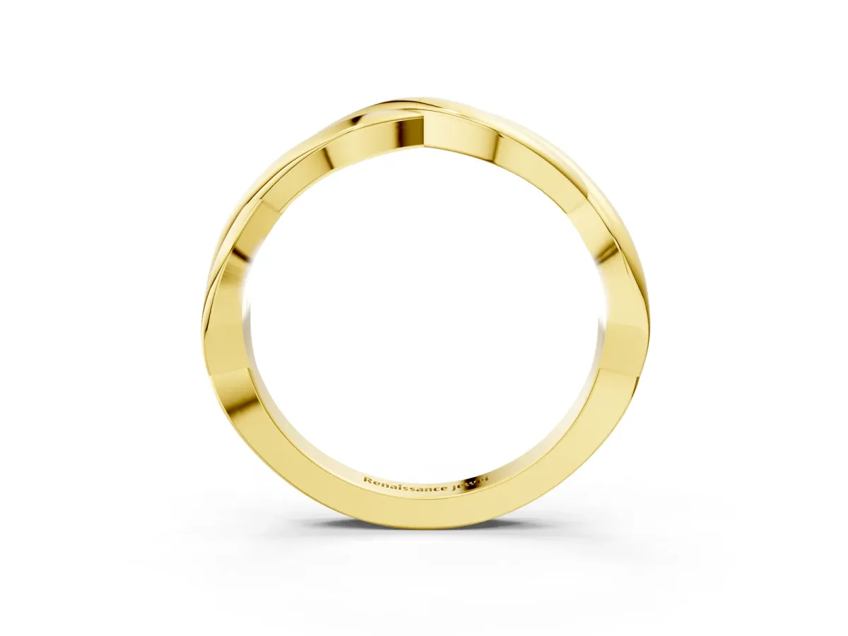 Infinity Twisted Plain Band Yellow gold