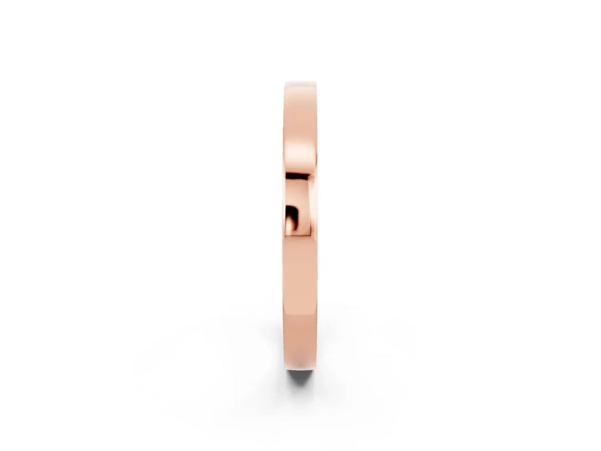 Pavé Round Pink Sapphire Channel Set Band Rose gold