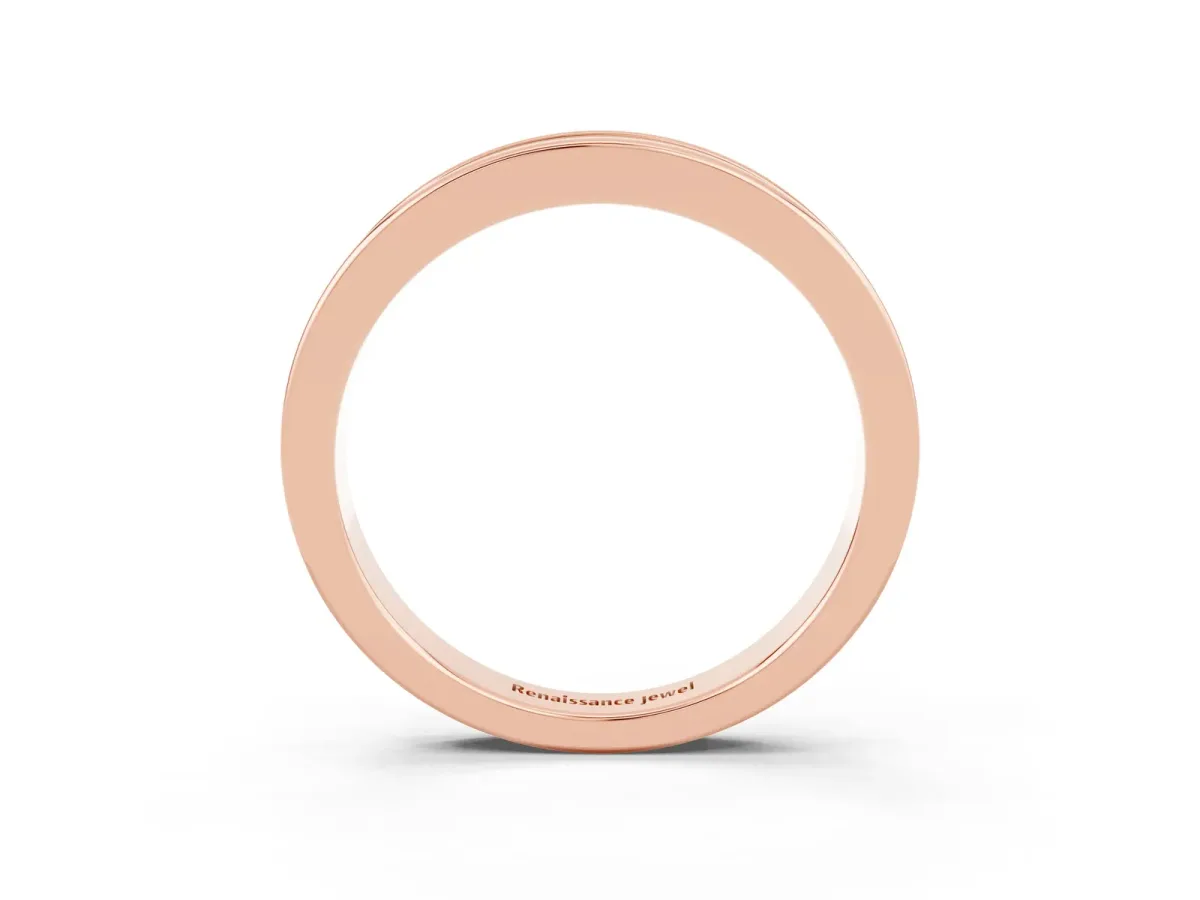 Channel Set Round Morganite Eternity Band Rose gold