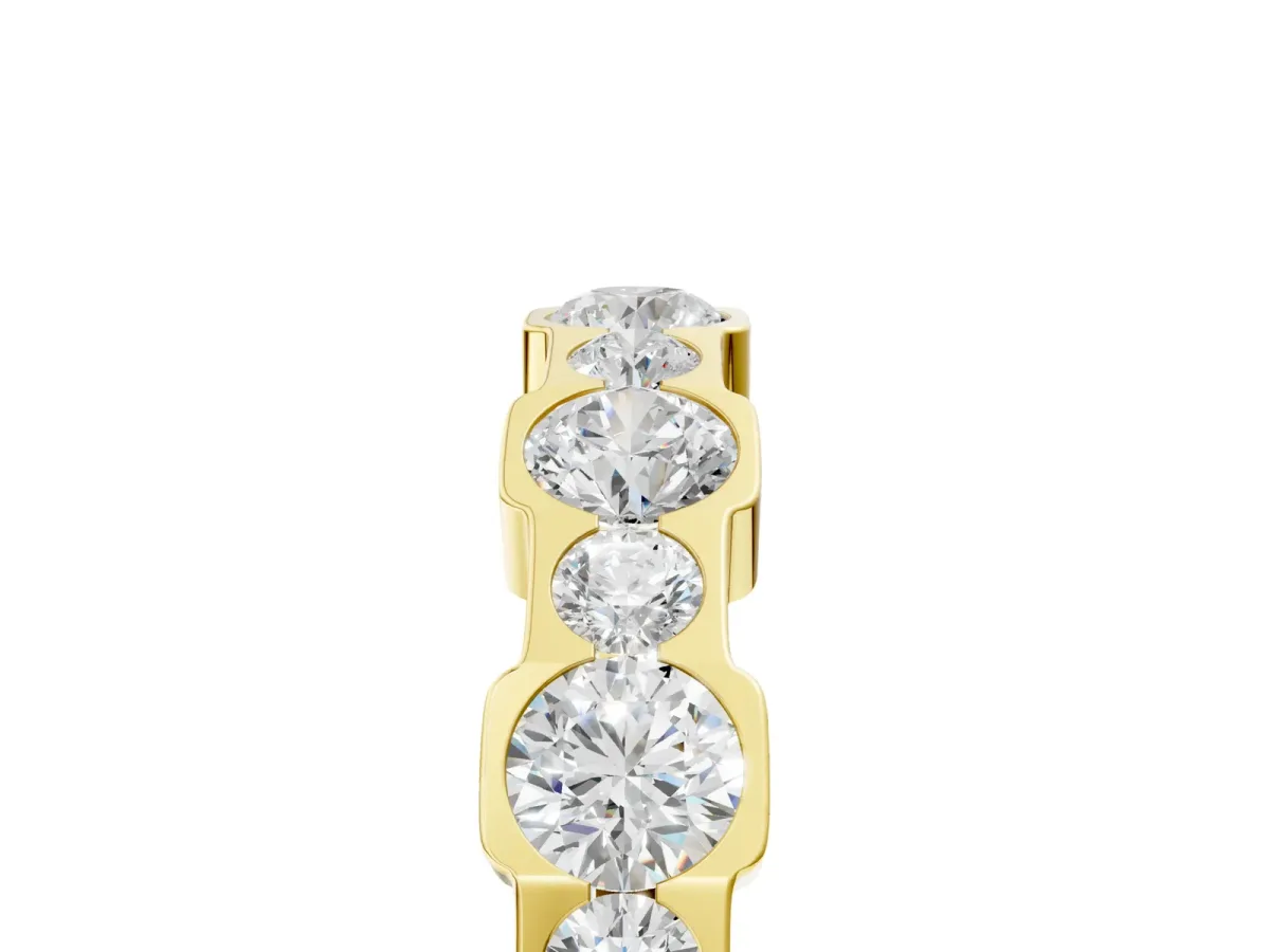 Round Diamond Promise Ring with Round Diamond Accents Yellow gold