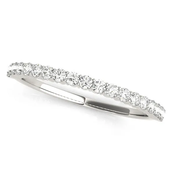 Round Diamond Prong Set Eternity Band White gold