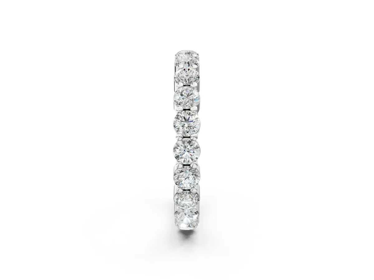 Round Diamond Eternity Band with U-Prong Setting White gold