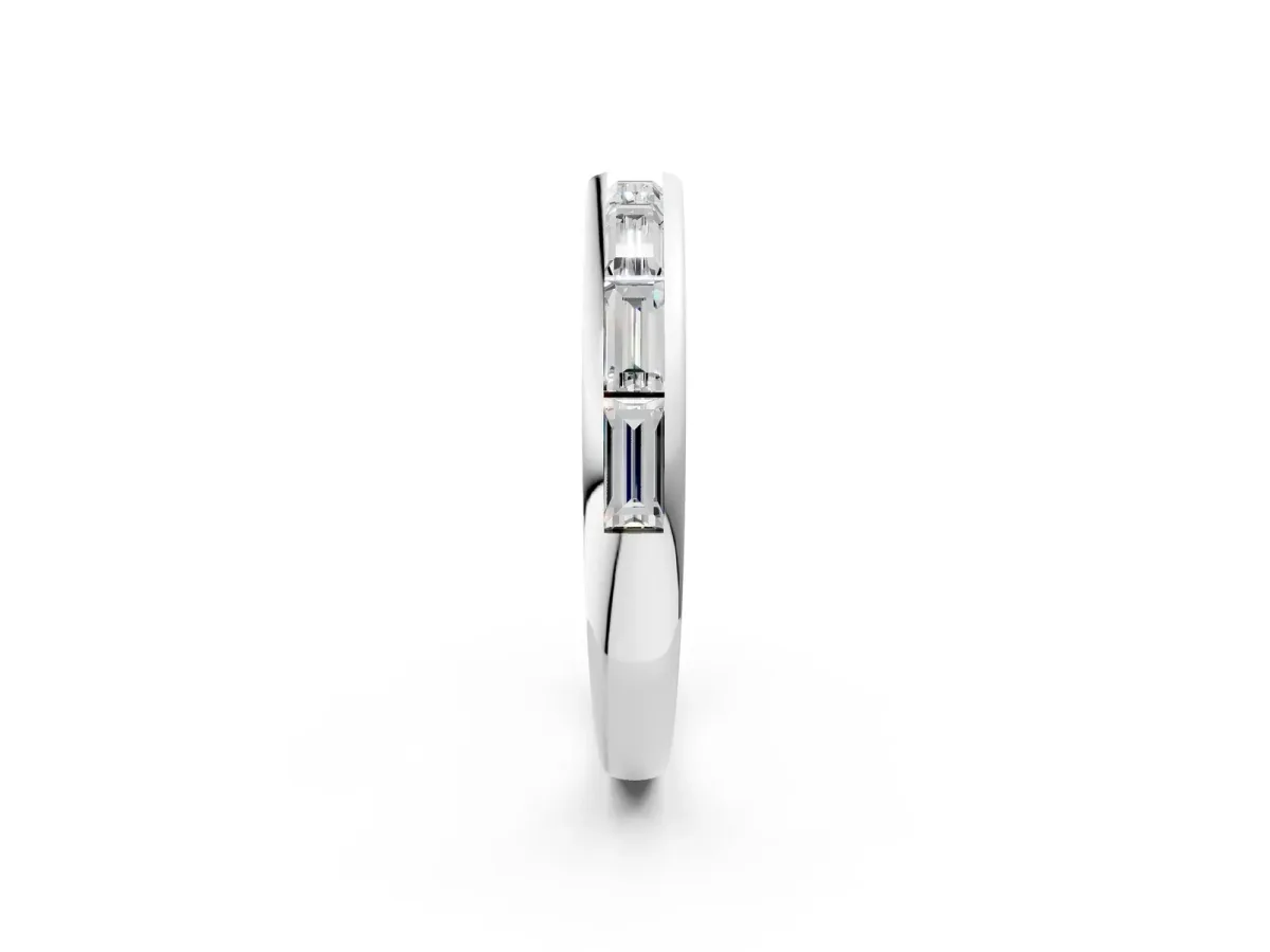 Channel-Set Baguette Diamond Eternity Band White gold