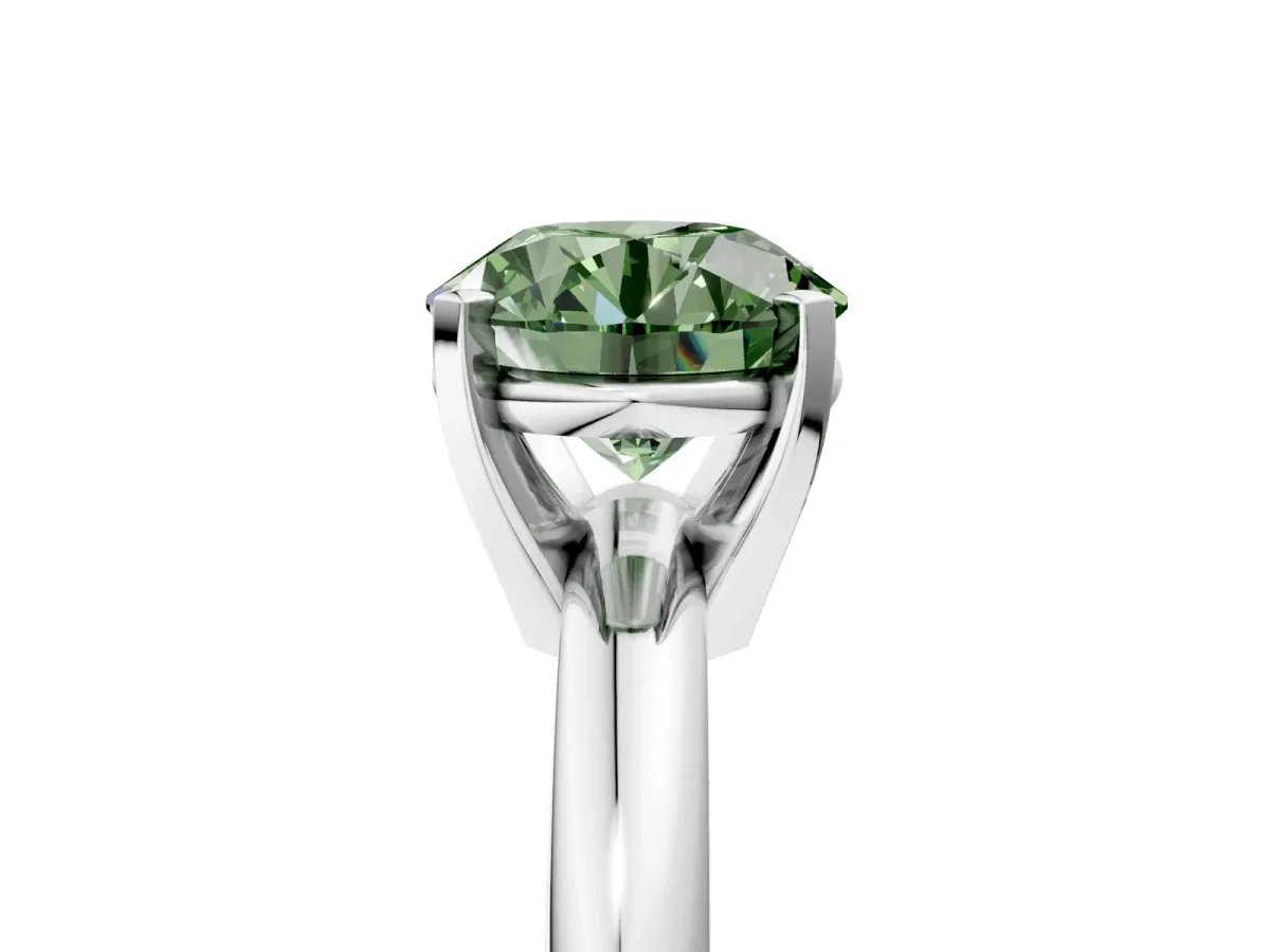 Round Cut and pear toi moi ring Yellow gold