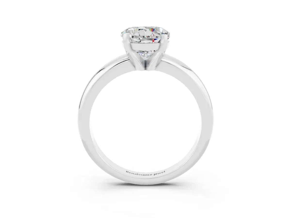 Princess Diamond Channel Set Mens Ring Silver