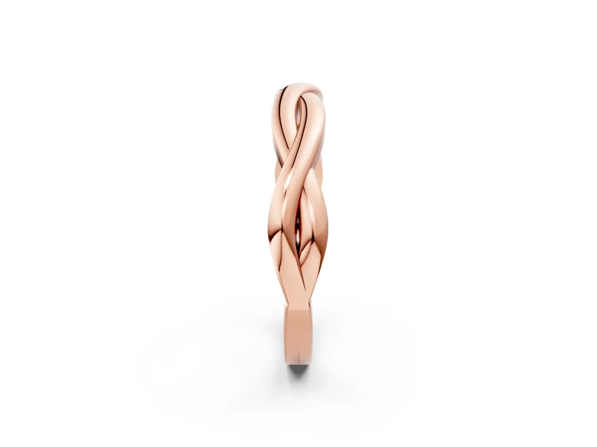 Infinity Twisted Plain Band Rose gold