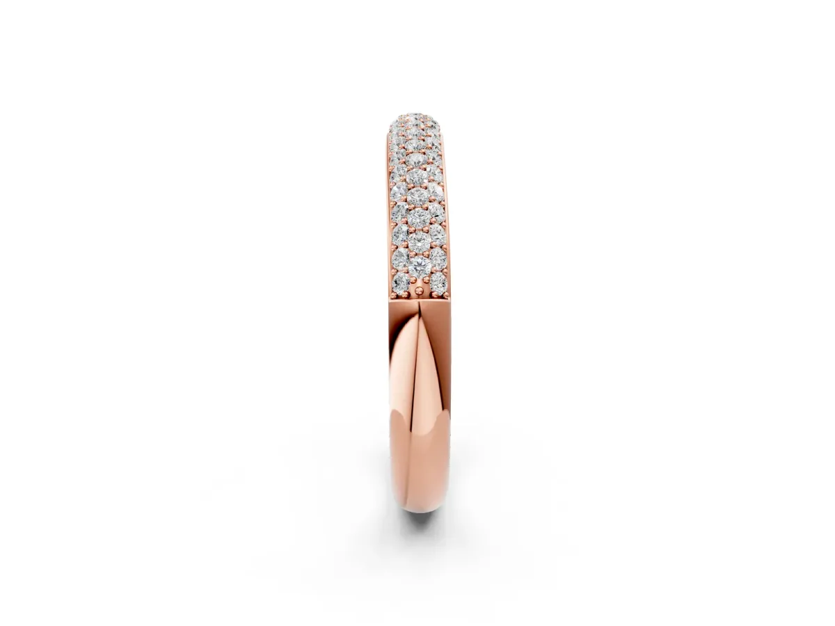 Pavé Round Diamond White Gold Eternity Band Rose gold