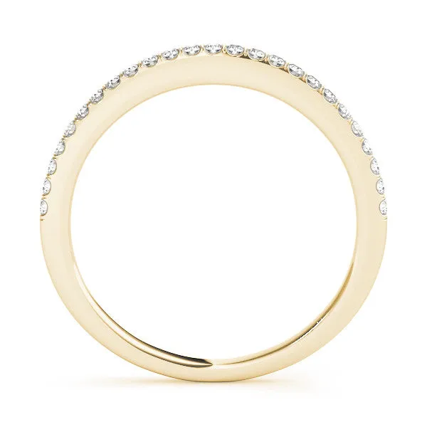 Round Diamond Pavé Eternity Band with Micro-Prong Setting Yellow gold