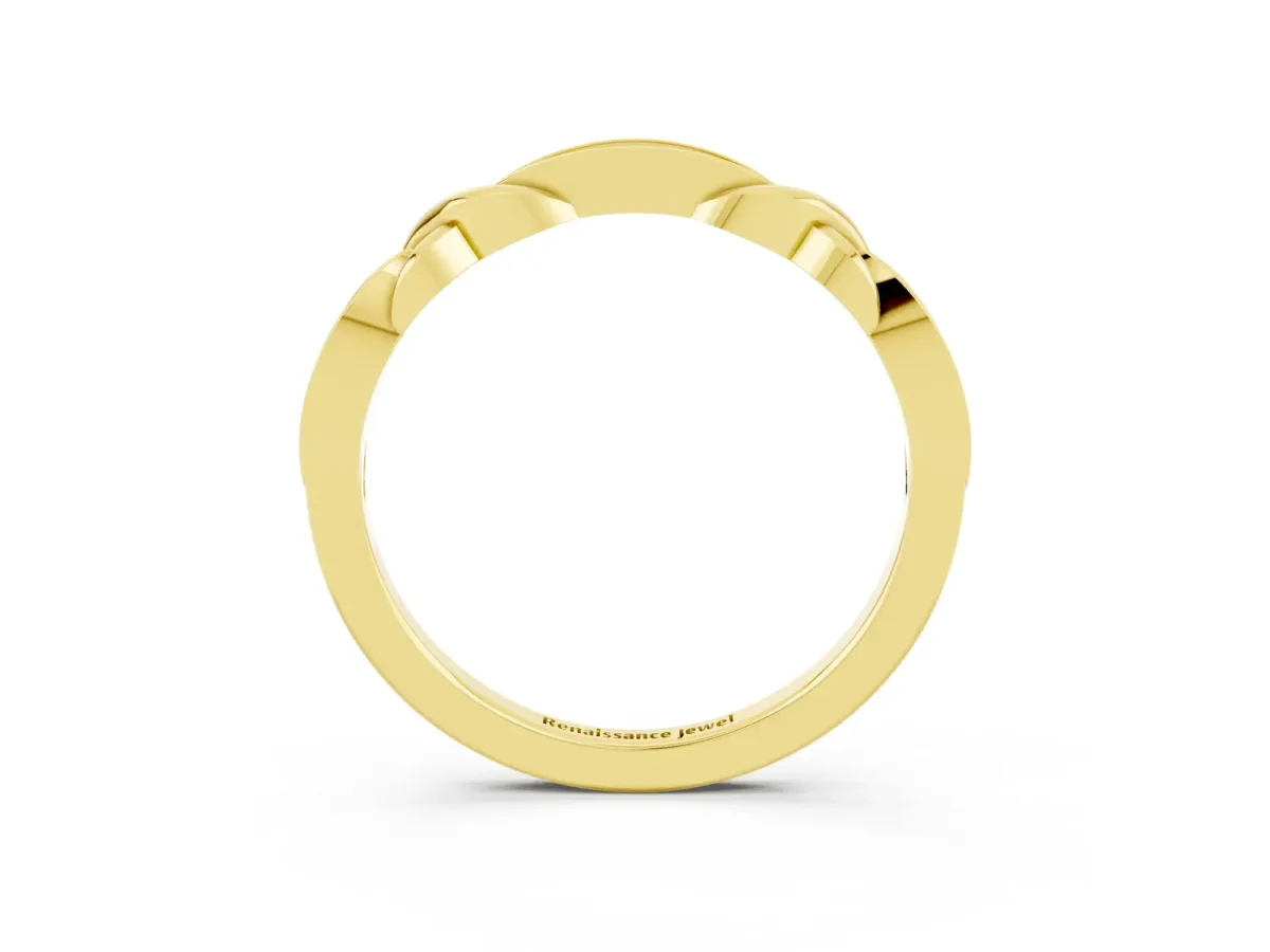 Twisted Marquise Yellow Sapphire Pavé Band with Shared Prong Setting Yellow gold