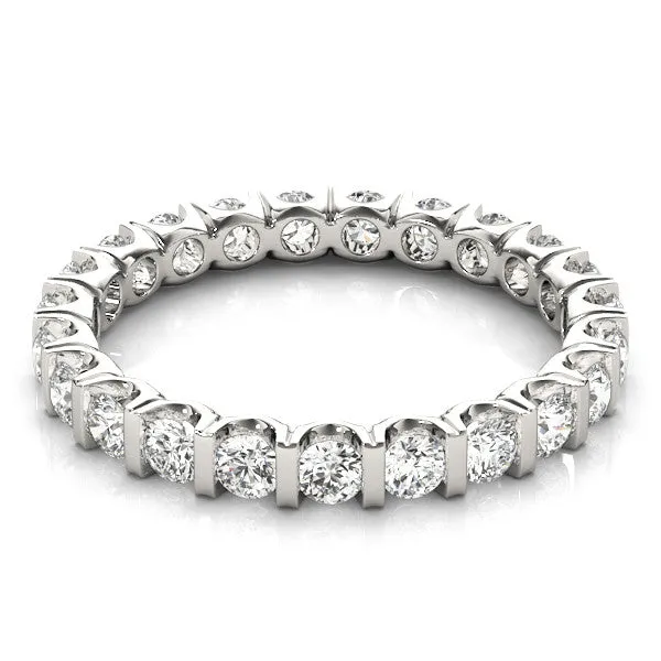 Round-Cut Diamond Eternity Band with Channel Setting Platinum