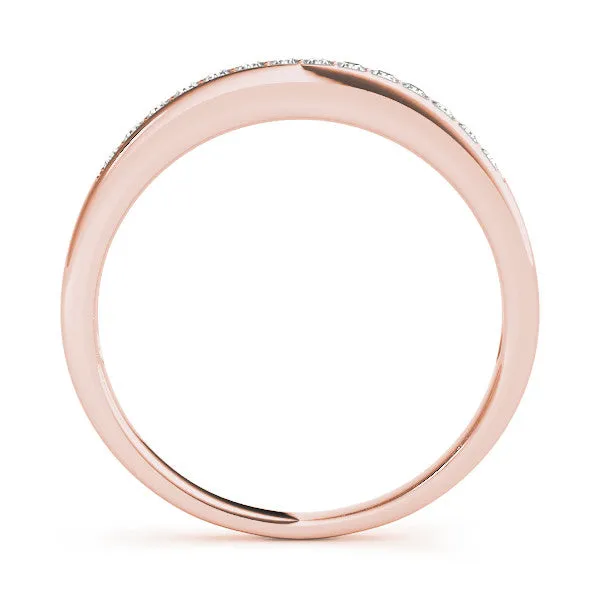 Channel-Set Round Diamond Half Eternity Band Rose gold