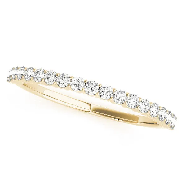Round Diamond Prong Set Eternity Band Yellow gold