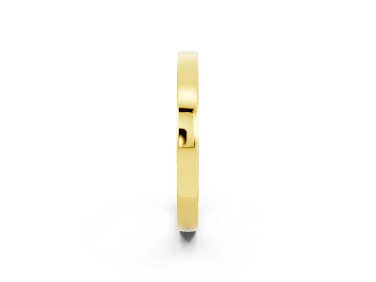 Pavé Round Morganite Channel Set Band Yellow gold