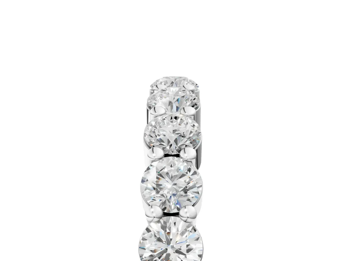 Round Diamond Eternity Band with U-Prong Setting White gold