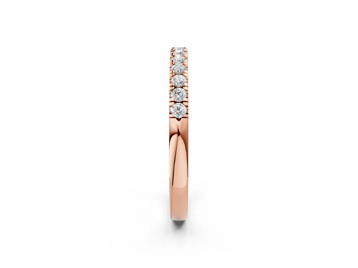 Round Diamond Pavé Eternity Band Rose gold