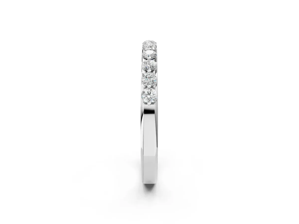 Round Diamond Channel Set Eternity Band White gold