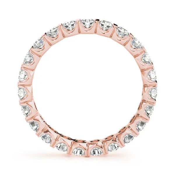 Round-Cut Diamond Eternity Band with Channel Setting Rose gold
