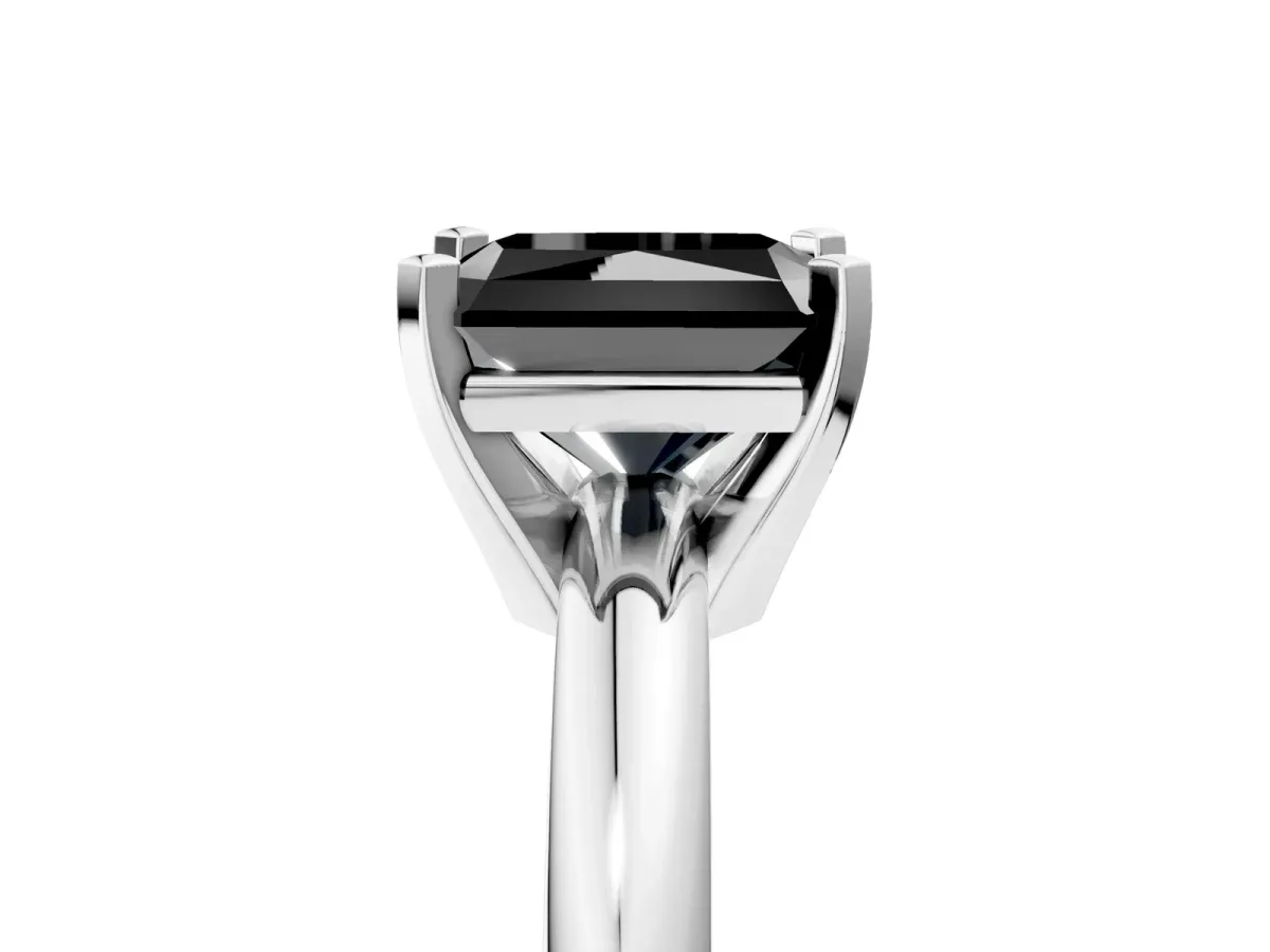 Pavé Round Citrine Twist Band Platinum