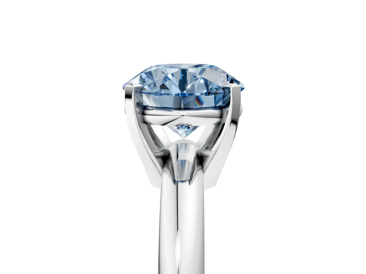 Oval and Pear Toi Moi Ring with Prong Setting and Plain Band Silver