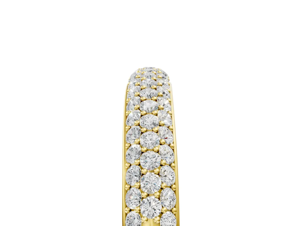 Pavé Round Diamond White Gold Eternity Band Yellow gold