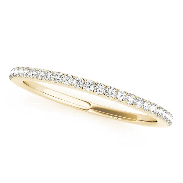 Round Diamond Pavé Eternity Band with Micro-Prong Setting Yellow gold