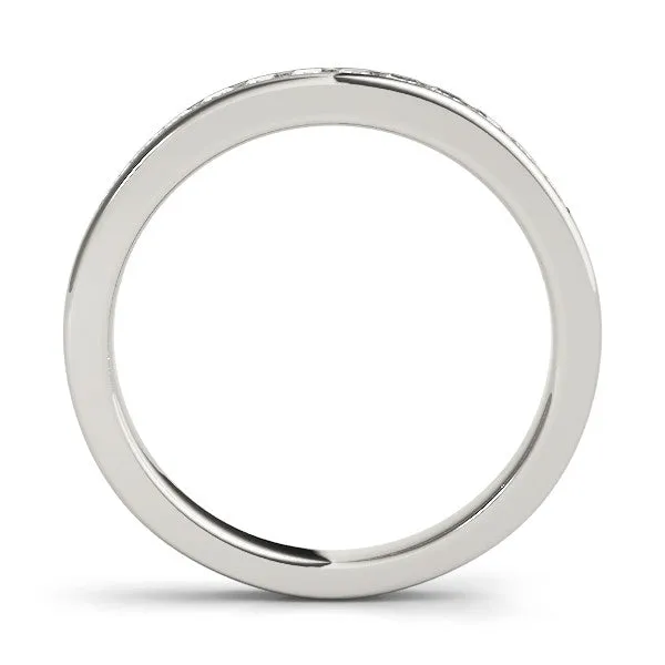 Princess Cut Channel Set Diamond Wedding Band White gold