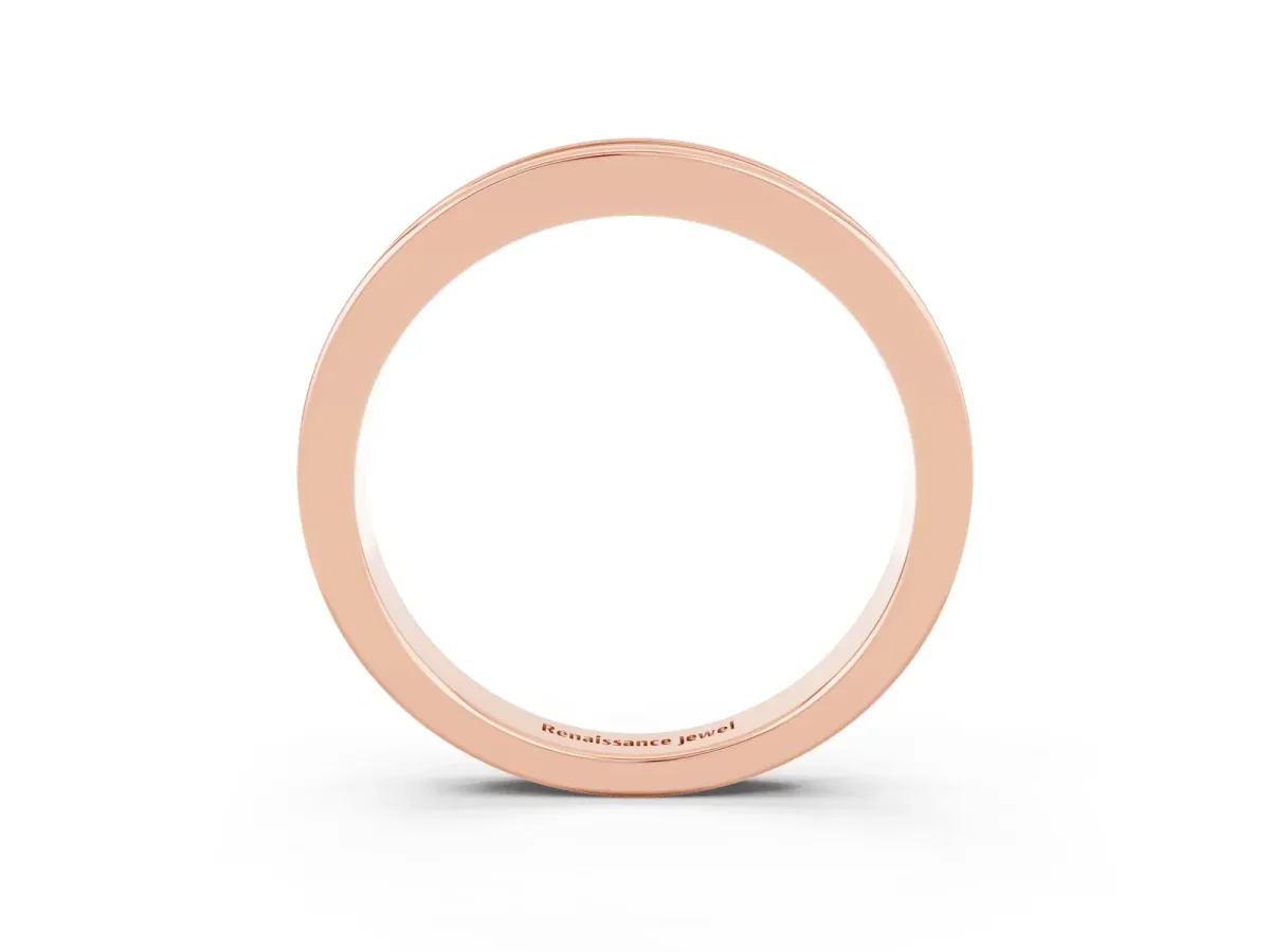 Channel Set Round Pink Sapphire Eternity Band Rose gold