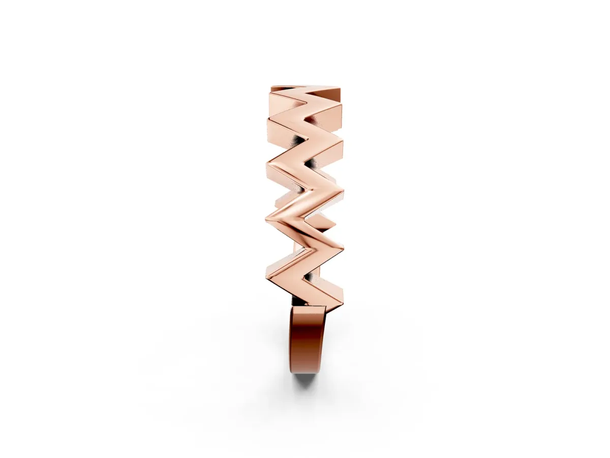 Zigzag Chevron Band Rose gold