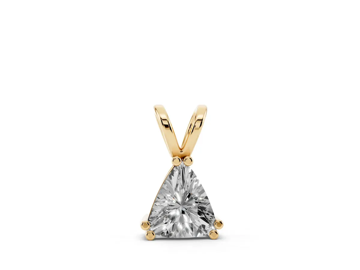 Gold Wire Wrapped Calf Crystal Pendant Yellow gold