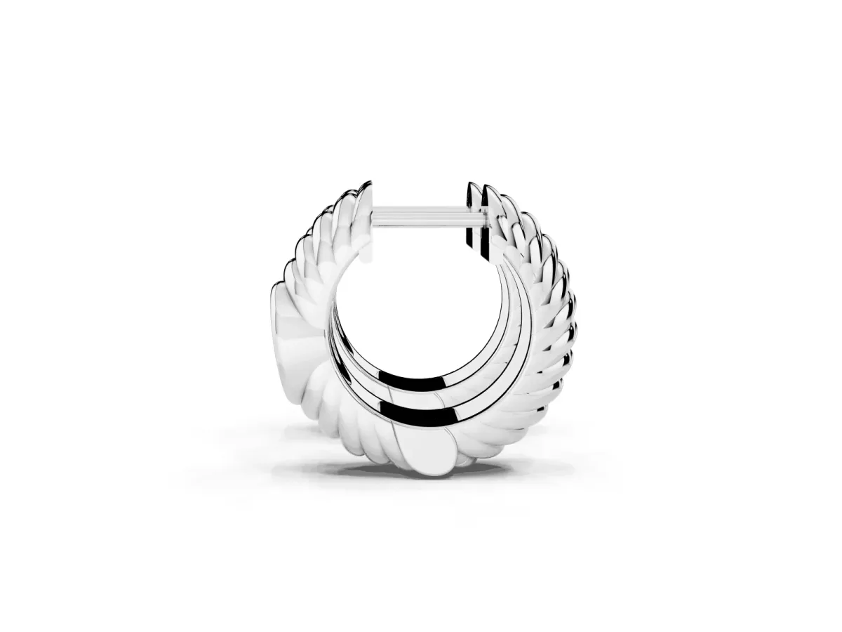 Oval Diamond Vera Hoop Earrings Platinum