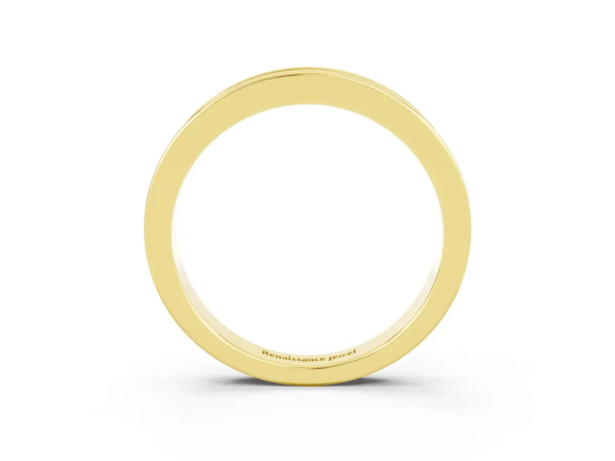 Channel Set Round Citrine Eternity Band Yellow gold