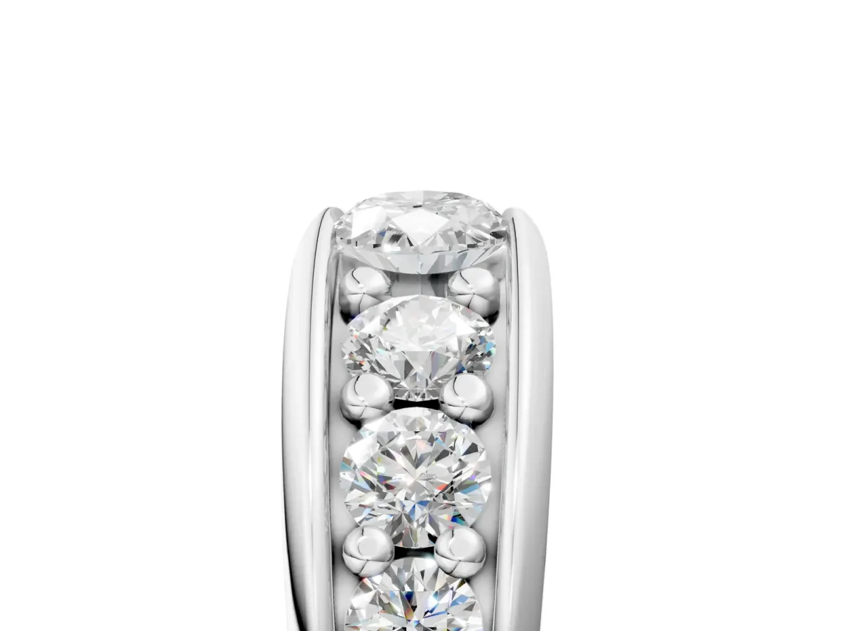 Oval Diamond Mens Ring with Round Diamond Accents Silver